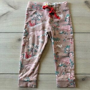 Baby Boden Forest Friends Mauve Drawstring Waist Legging Joggers